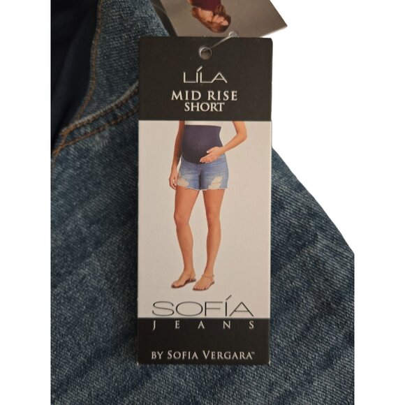 Sofia Jeans Maternity Lila Shorts w/ Full Belly Band - Size 14 - NWT - Picture 2 of 5